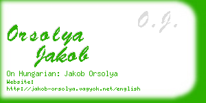 orsolya jakob business card